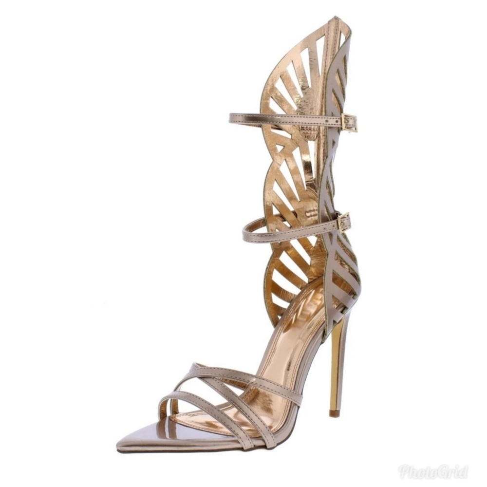 LILIANA  Strappy bronze heels